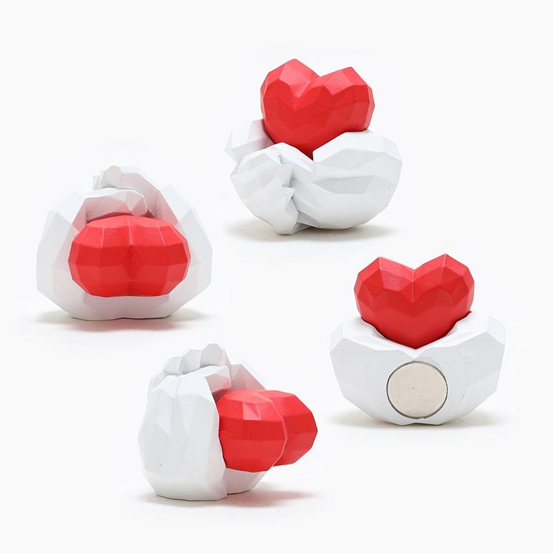 Любовь Магнит на холодильник Держащий Любовь Геометрическая Поверхность Наклейки на холодильник Персонализированные Украшения для холодильника Po Wall