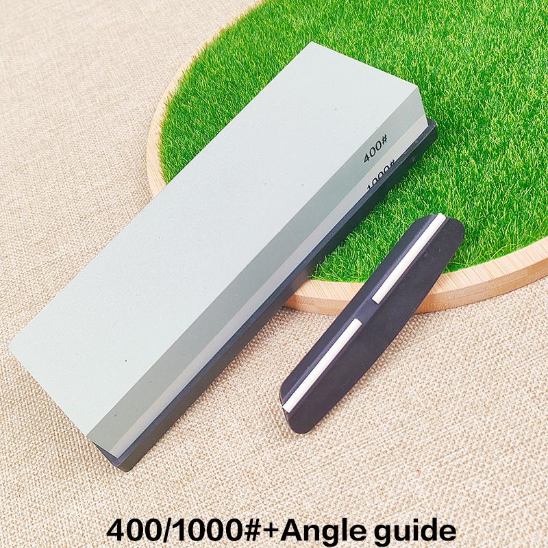 Professional Knife Sharpening Stone Kit 400/1000 3000/8000 Grit Honing Polishing Whetstone Non-slip Bamboo Base Angle Guide