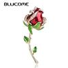 Beautiful Red Rose Flower Brooch Enamel Zinc Alloy Corsage Pin Jewelry Accessories