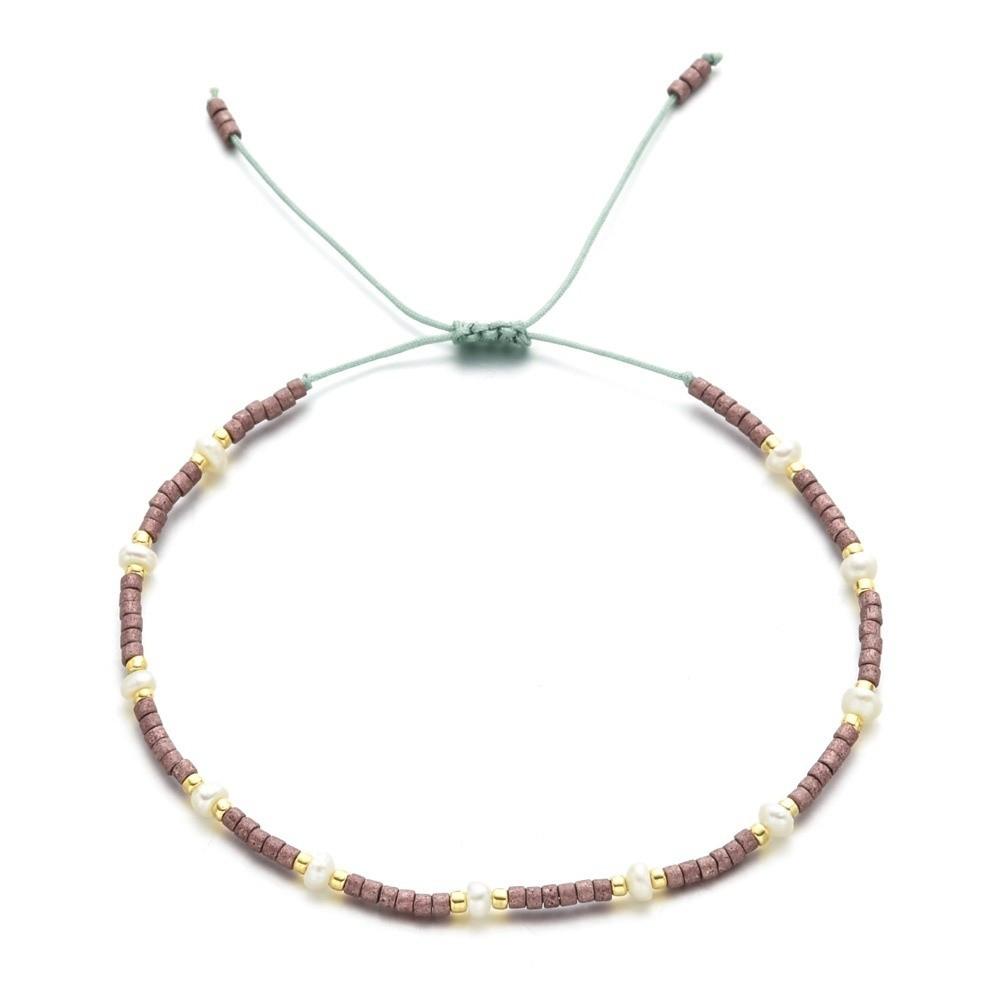 Bohemian Style Beaded Bracelet Thin Design Friendship Bracelet Hand-woven Bracelet Beach Vacation