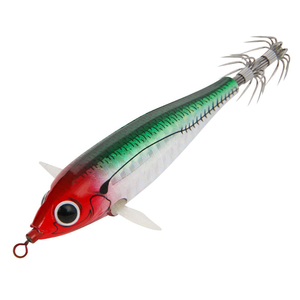 83mm Luminous Squid Lure Night Fishing Lamp Hook Double Hook Cuttlefish Attracting Lure Fish Shaped for Saltwater Freshwater