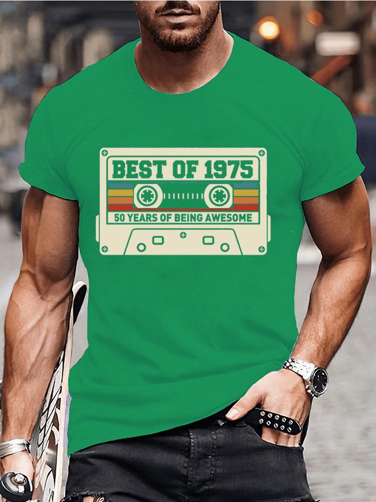 Best of 1975 50th Birthday Shirt, Retro 1975 Cassette T-shirts, Vintage 50th Birthday Gift for Women Men Tshirt, Party Tee Shirt