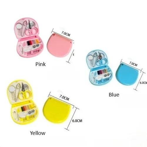 Portable Handheld Sewing Kit, Mini Travel Sewing Machine with Threads, Needles, Buttons for Emergency Clothing Repairs, Home