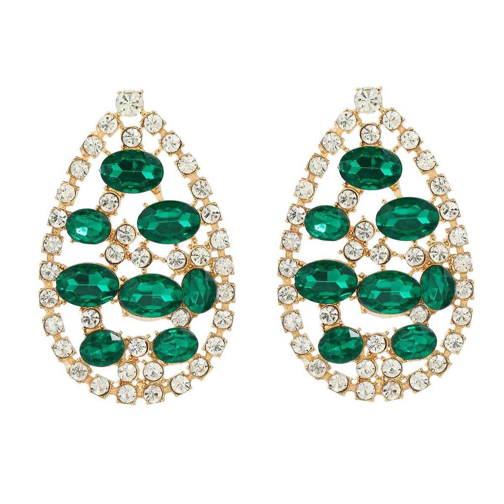 Teardrop Rhinestone Diamond Earrings for Women - Elegant Party Accessories
