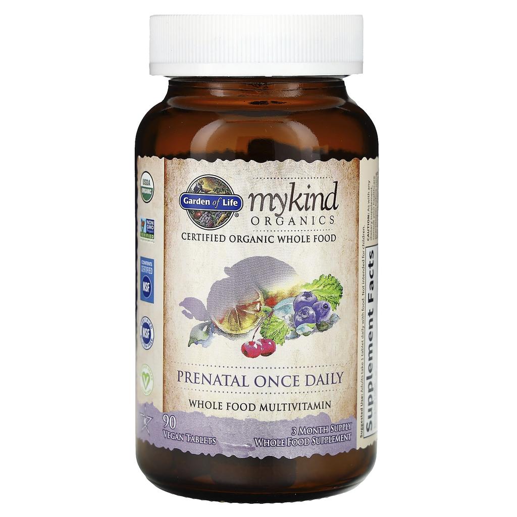 Garden of Life, MyKind Organics, Prenatal Daily, 90 вегетарианских таблеток