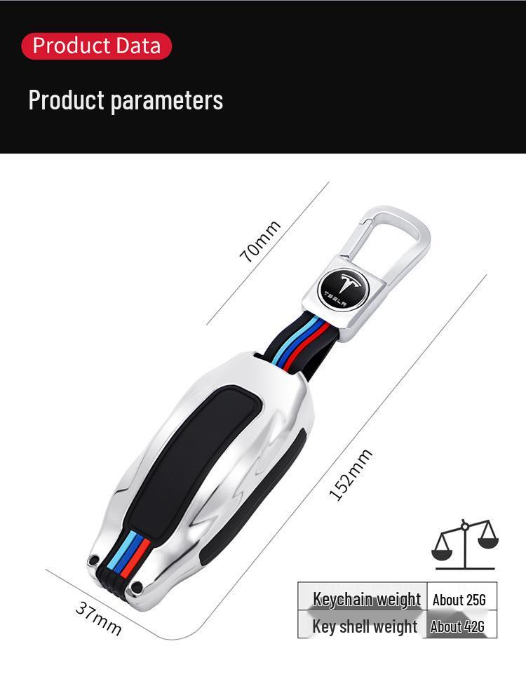 Tesla Model S, X, 3 Key Fob Case Cover - Car Key Shell Buckle Special