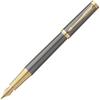 PARKER Паркер Ручка-перо, Ingenuity Gray (Серый Инженьюити), GT (Золотое покрытие), Тонкое перо, Подарочная коробка, Подарок, Премиум, Регу...