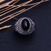 Black Onyx Handmade 925 Sterling Silver Jewelry Ring Size 10 I1Y88
