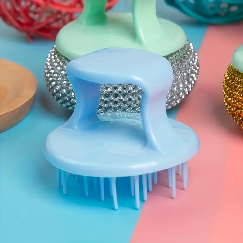 2 Pcs Stainless Steel Sponge Handle Scrub Brush with Detachable Nano Wire Stain Removal Ball for Kitchen Home Cleaning Random Color