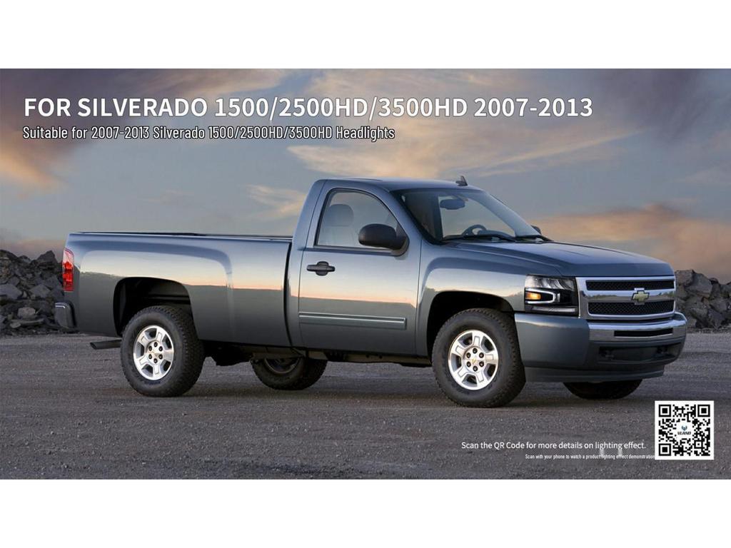 Chevrolet Silverado 07-13 LED Headlight Assembly with Flowing Turn Signal