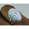 Natural Dendrite Opal Gemstone 925 Solid Sterling Silver Ring Size US-8.5 PG-89