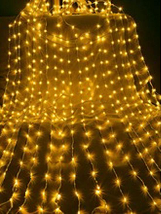 Светодиодное кольцо-топпер для дерева: Низковольтная рождественская гирлянда со звездами-водопадами