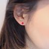 Modernlike 14K Gold Coral Red Pearl Earrings
