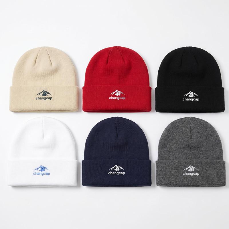 Autumn and winter outdoor hats, simple versatile wool hats ins wind trend knitted hats, small commuting cold hats