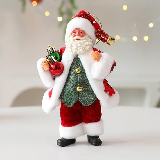 Christmas Santa Claus Doll Decoration Handcrafted Home Office Xmas Tree Santa