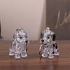 Cute Transparent Dog Hair Storage Cute Pendant Keychain Bag Pendant Couple Car Key Chains Jewelry Souvenir Collection Gift