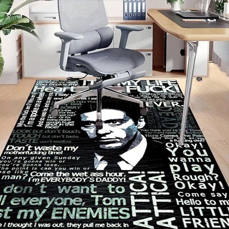 1 шт. Коврик для офисного кресла Scarface, Мягкий, Удобный, Всесезонный, Идеально подходит для дома, спальни или офисного декора, Идеальный подарок для