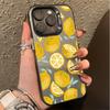 Полосатый Лимонный Чехол Для iPhone 16 11 12 Pro Max 16e 17 Air 13 Mini XR XS Max X 6 6S 7 8 Plus Лазерный Полностью Защитный Корпус Телефона
