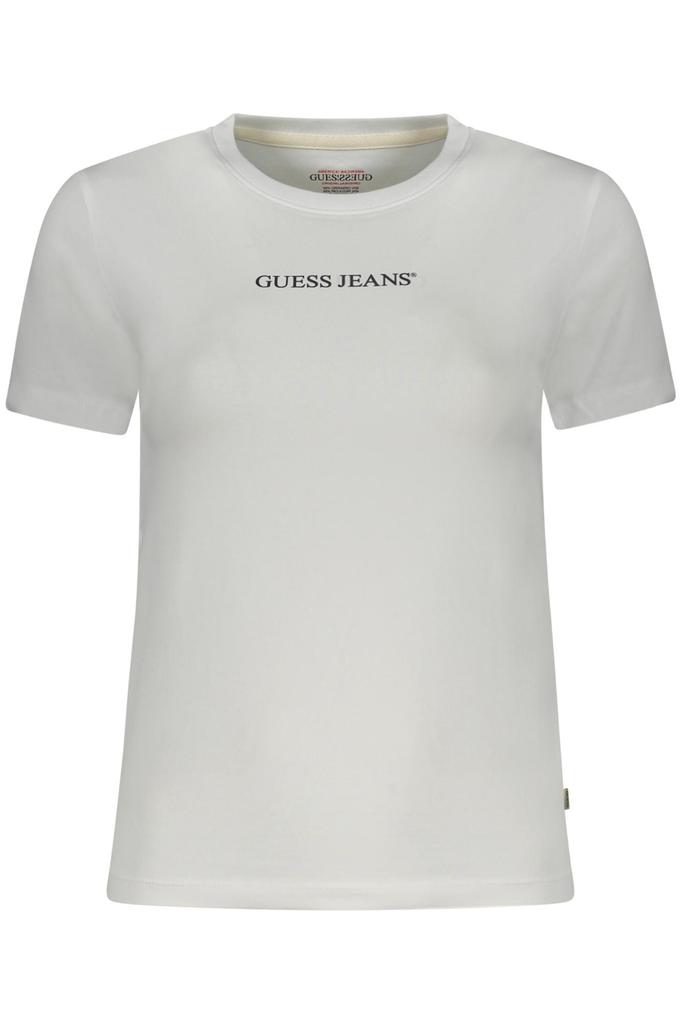 Guess Slim Fit Logo Print T-shirt 50% organic cotton White