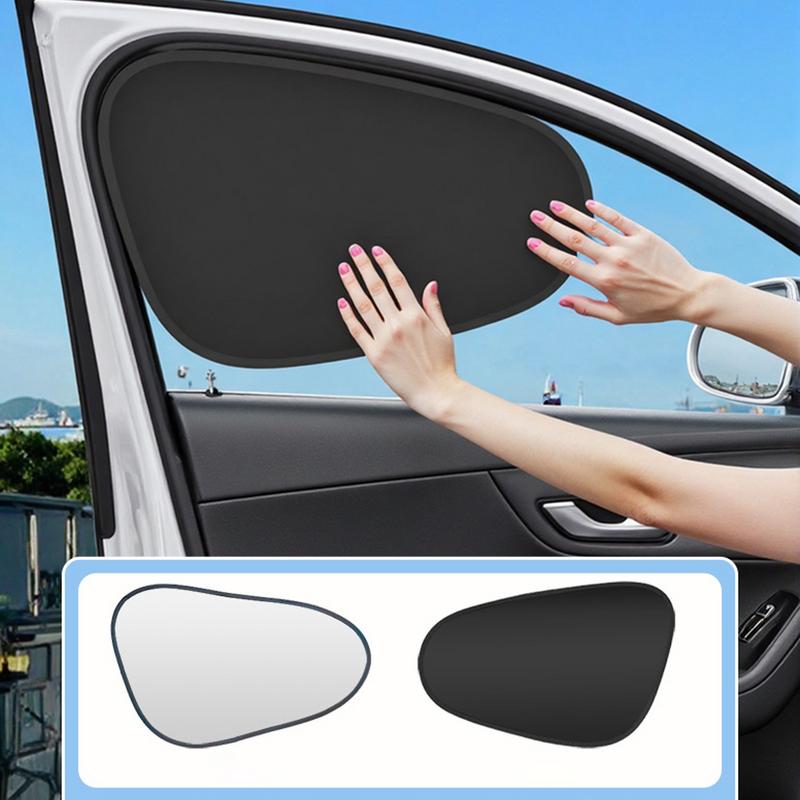 Автомобильные солнцезащитные шторки на окна 1 пара, солнцезащитные шторки для окон, защита боковых стекол автомобиля, статическая пленка, наклейки для жаркой погоды для седана, грузовика, минивэна