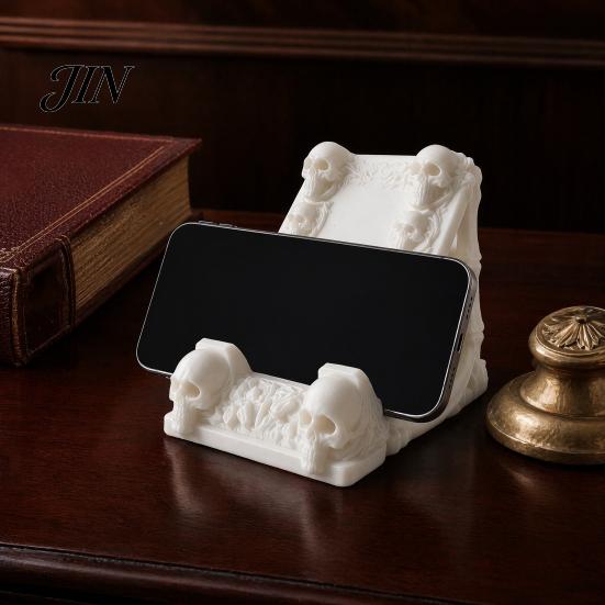 Artistic Phone Stand 3D Printed Skeleton Mobile Holder, Universal Stand, Decorative Desktop Holder Support, Creative Skulls for All Models Energy