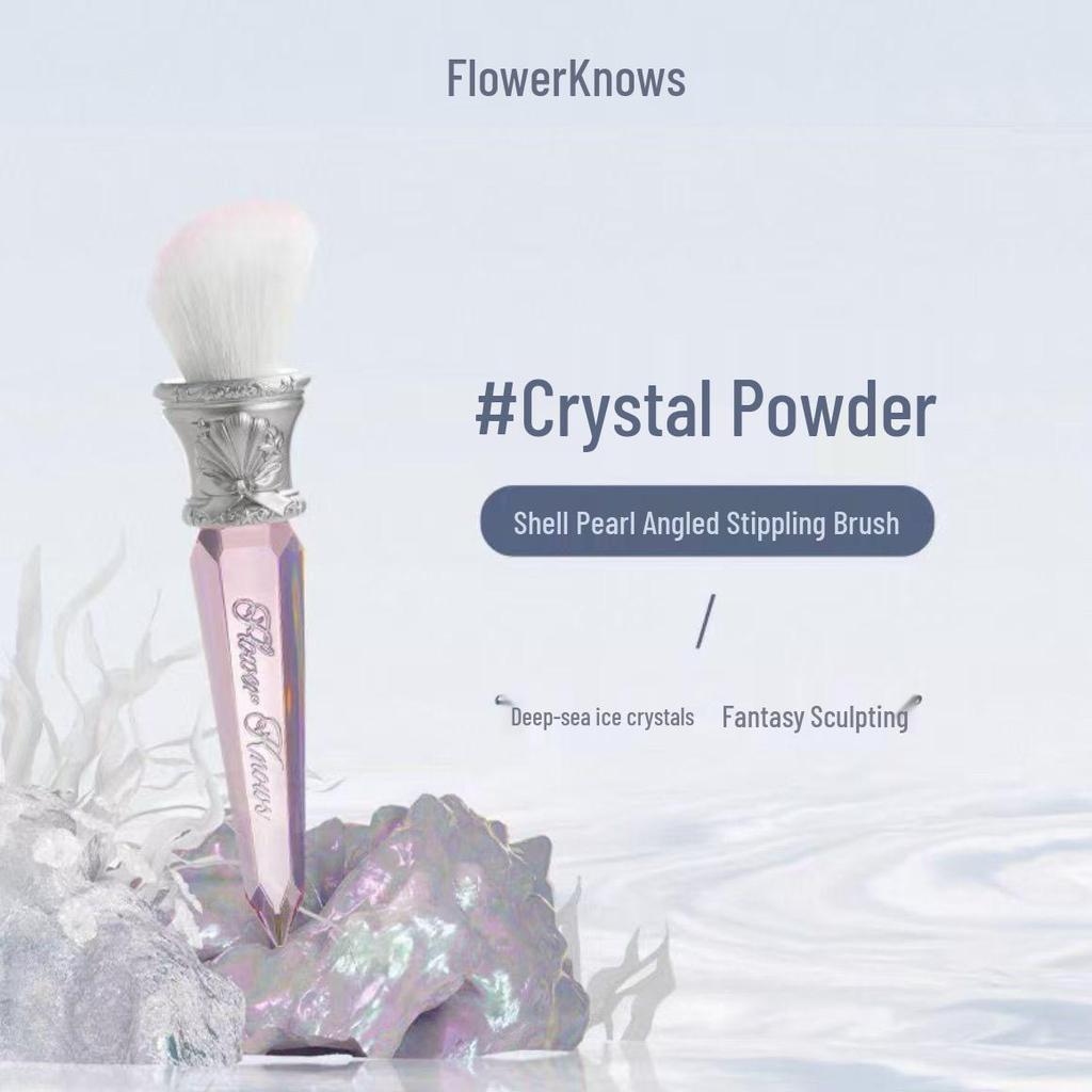 Flower Knows Pearl Satin Blush, Lip Glaze, Eyeshadow, Highlighter, Under-eye Pen, Perfume, Color Correcting Emulsion.