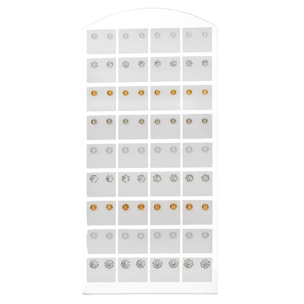 Европейский и американский набор из 11 пар гвоздиков серьги женские стиль ins нишевый простой имитация жемчуга стразы набор серег