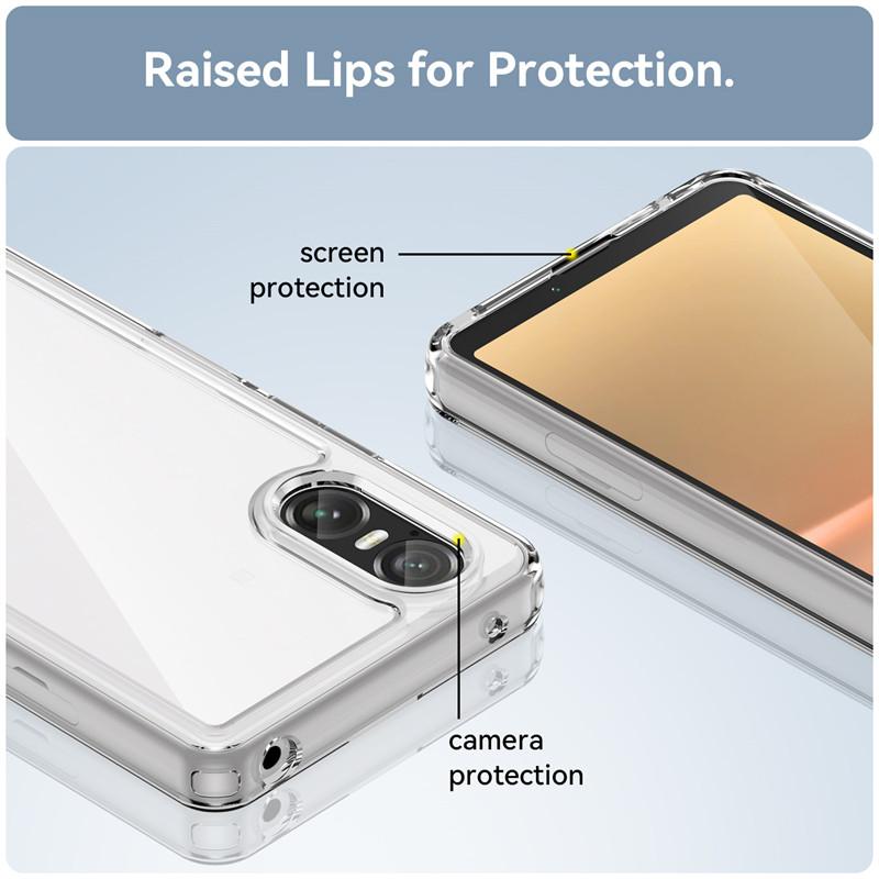 For Sony Xperia 10 VI Case Sony Xperia 10 VI Cover Funda Shockproof Clear PC + TPU Silicone Phone Back Cover Sony Xperia 10 VI