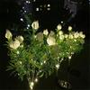Realistic Solar Artificial Flower Light Gardenia Flower Waterproof Landscape Lamp  Landscape Decor
