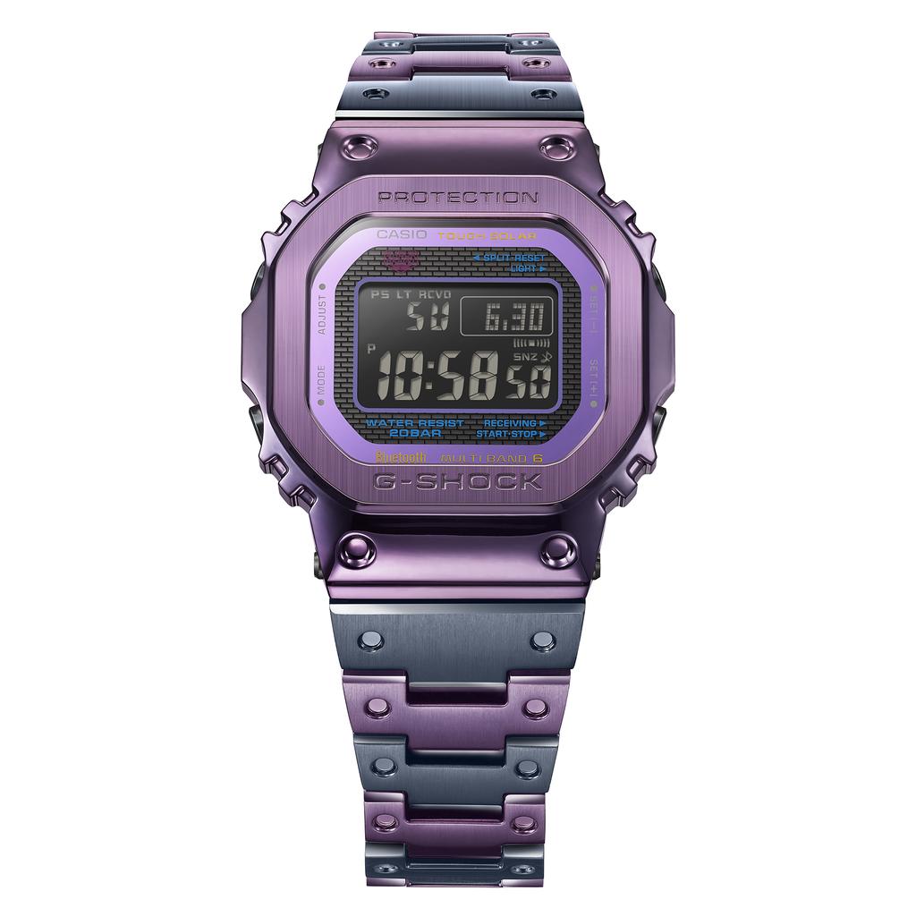 Casio Мужские часы G-SHOCK GMW-B5000PB-6, нержавеющая сталь, водонепроницаемость 200 м, ударопрочность, кварцевые