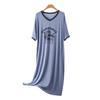 Spring and Summer Printed Nightgowns Women's Plus Size Homewear Nightgown Dress