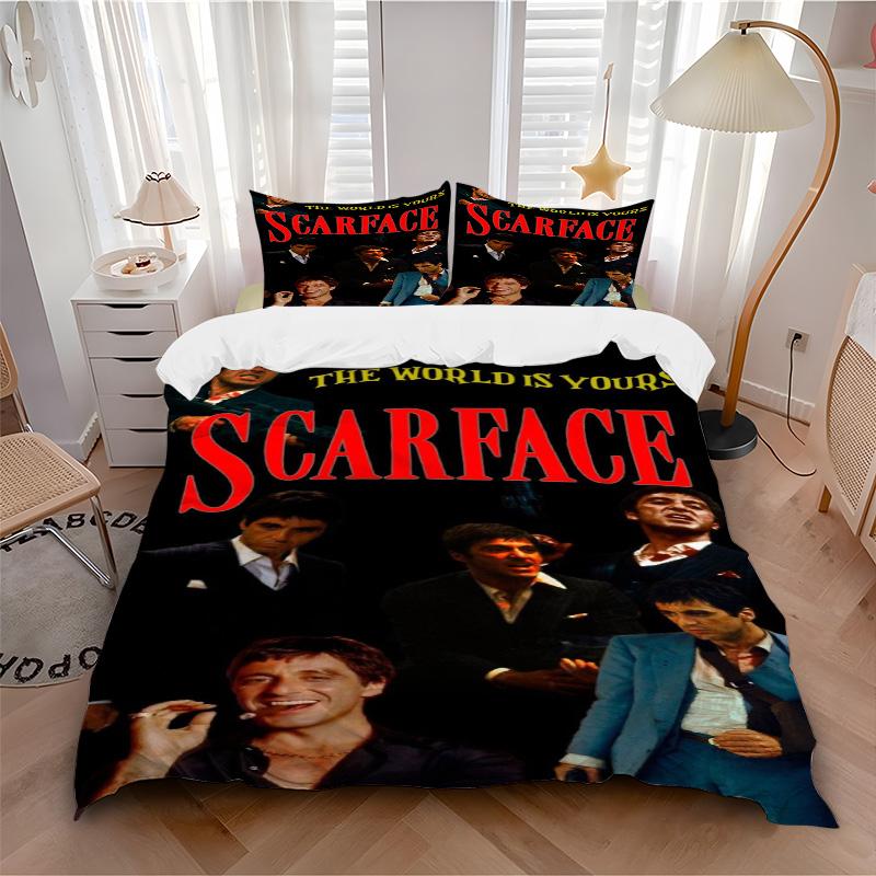 Scarface Saga Bedding 3 Piece Set Hd Print Duvet Cover Pillowcases For Teens Adult Bedroom Decoration Christmas Gift C9211108