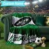 Custom Name Blanket Jets Football Blanket Bedding Blanket for Travel, Camping, Living Rooms, Offices, Sofas, Fan Christmas gift