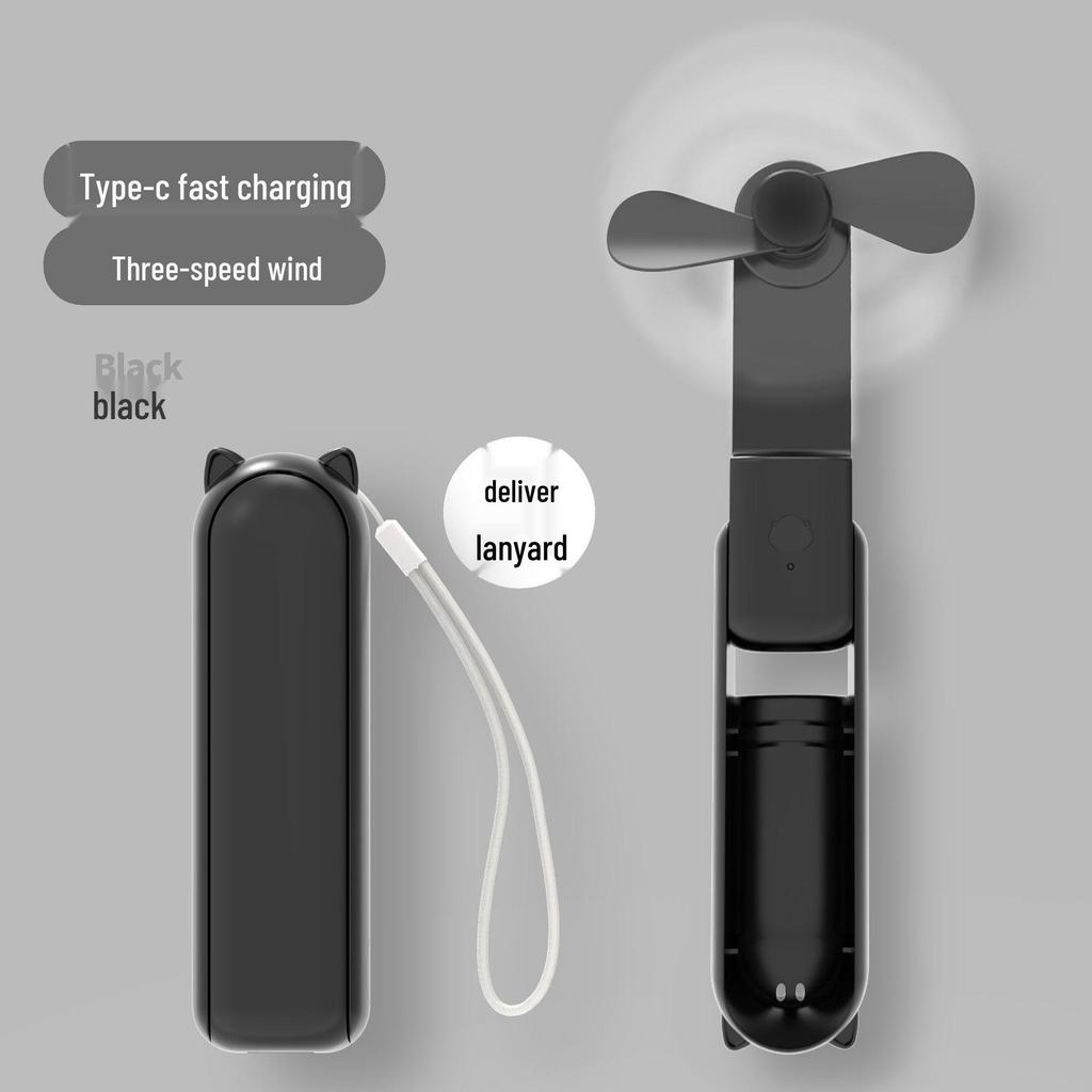 Compact Multi-Function Foldable Fan & Power Bank Gift