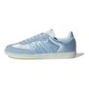 adidas Оригинальные кеды Samba Og Satin Удобные Классические Модные Универсальные Тонкая Подошва Прочные Низкие Скейтбордические Кеды Женская Обувь Синие HQ5160