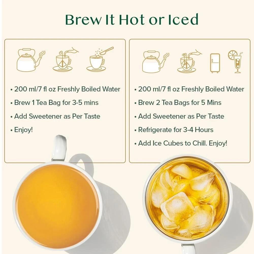 Vahdam Turmeric Ashwagandha Herbal Tea Pack Of 50 Tea Bags