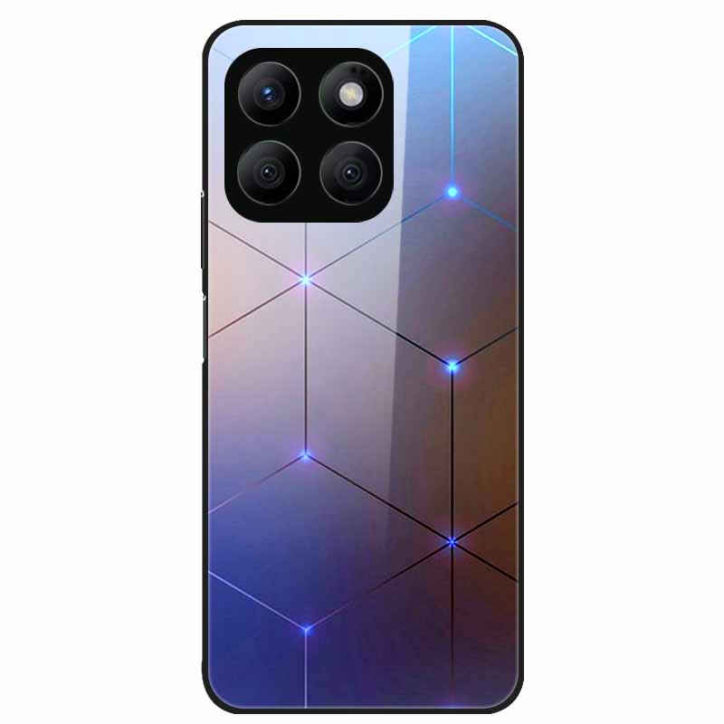 For Honor X8C Case Tempered Glass Hard PC Back Shell for Honor X8C 4G Phone Cases Bumper Covers for HonorX8C X 8C Fashion Shells