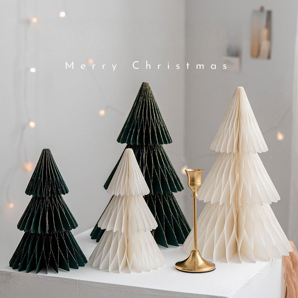 2 штуки рождественского украшения оригами рождественская елка предметы интерьера настольный праздничная атмосфера декоративный реквизит