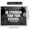 1pc Power Background Banner - "Stronger than Your Excuses. Fight or Go Home" - Polyester Indoor/Outdoor Fitness Wall Decoration