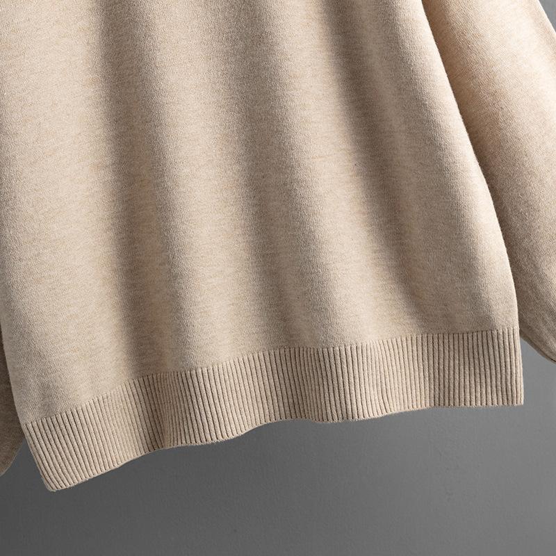 Свитер с воротником-поло, костюмы для женщин, осенне-зимний свободный вязаный комплект из двух предметов