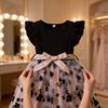 Princess Girl Summer Dress With Flower Pattern And Tulle For Toddler Party Wear