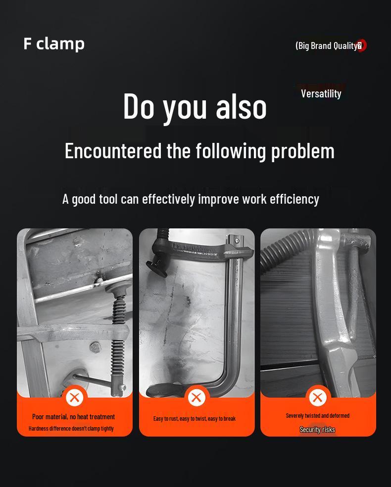 XiaoXiao F-образная сверхпрочная столярная струбцина: Прочная, быстрая фиксация под прямым углом с промышленной силой зажима.