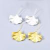 Ginkgo Leaf Alloy Ear Hook Earrings - Trendy European & American Retro Fashion for Women