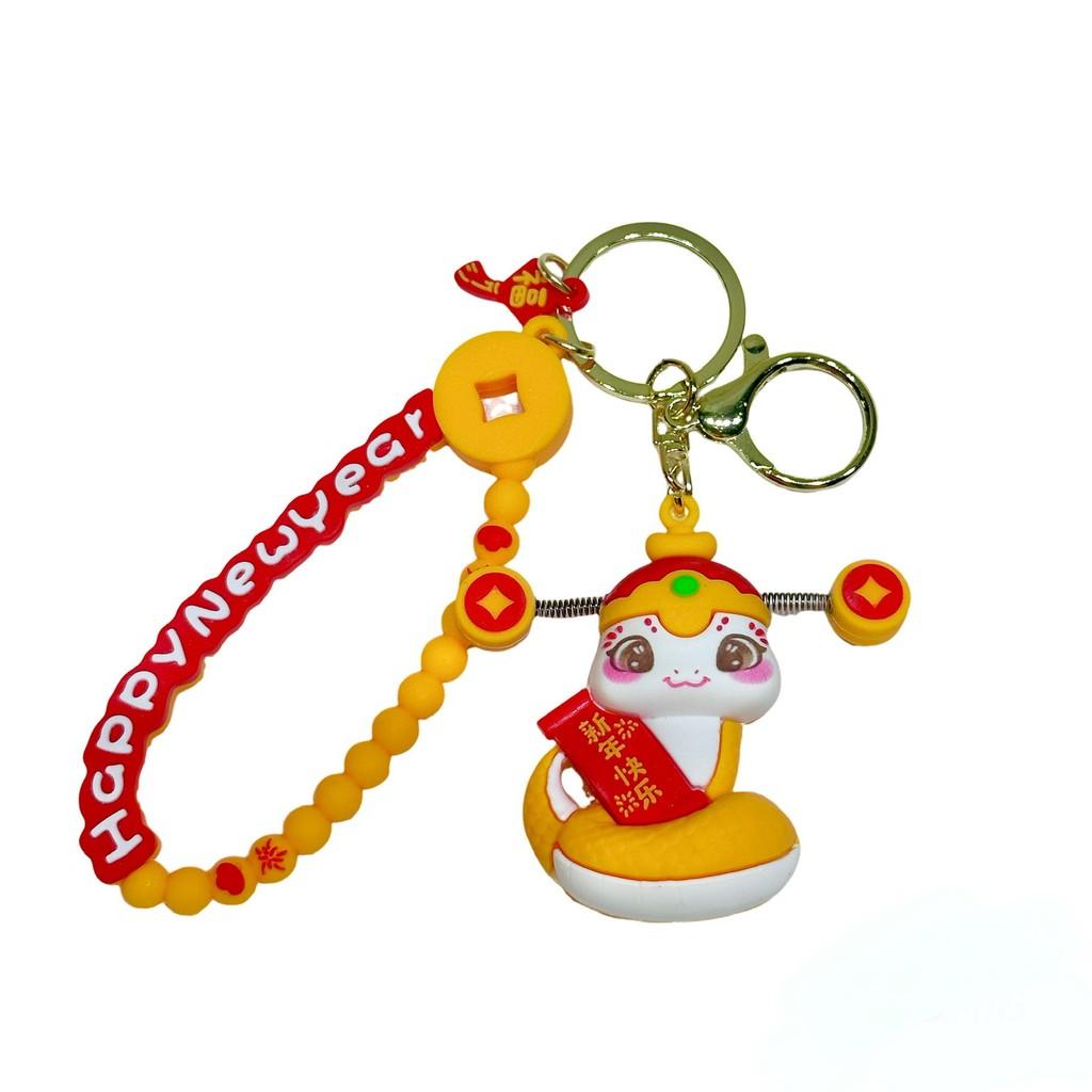 2025 Snake Zodiac Keychain Colorful Silicone Pendant Excellent For Gifts And Souvenirs