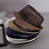 Summer Hat Men's Top Hat Jazz Straw Hat Sunscreen Summer Sunshade Hat Breathable Mesh Hat