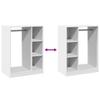 White Wardrobe 77 x 48 x 102 cm Engineered Wood