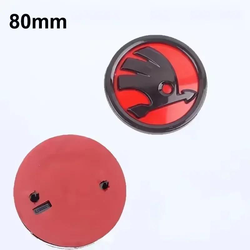 RAPL8 for SKODA 8cm9cm ABS Car Front Rear Emblem Sticker Rapid Octavia Fabia Laura Superb Kodiaq Karoq Auto Replaced Badge Accessories