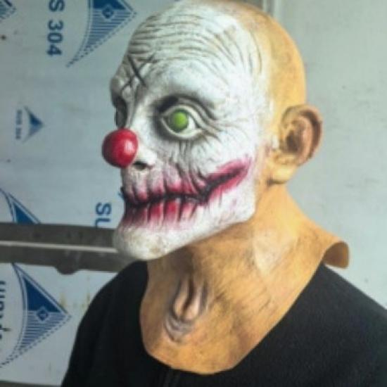 Halloween Clown Horror Mask Latex Headgear Costume Mask, can be labeled and passes quality inspection