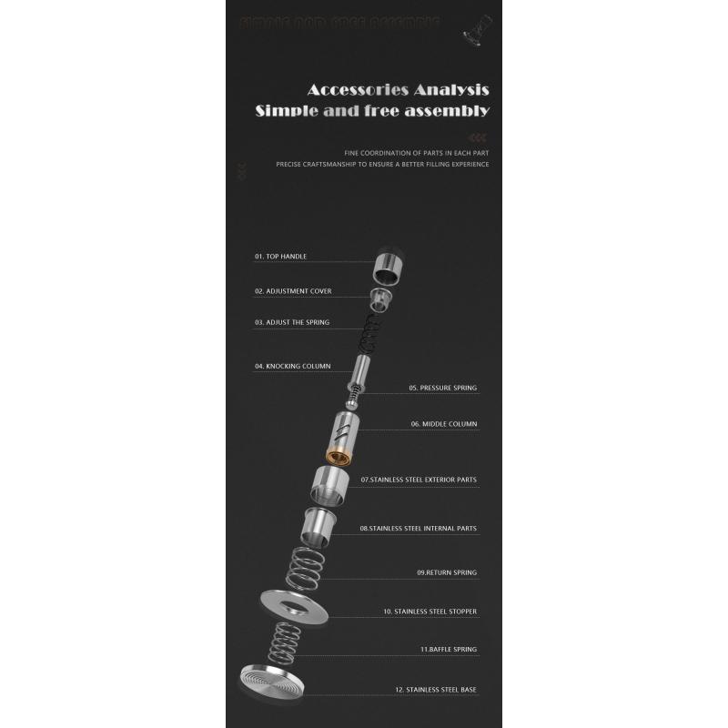 Ударный тампер для эспрессо 51 мм 53 мм 58,35 мм из нержавеющей стали с регулируемой глубиной распределения кофейные принадлежности инструмент