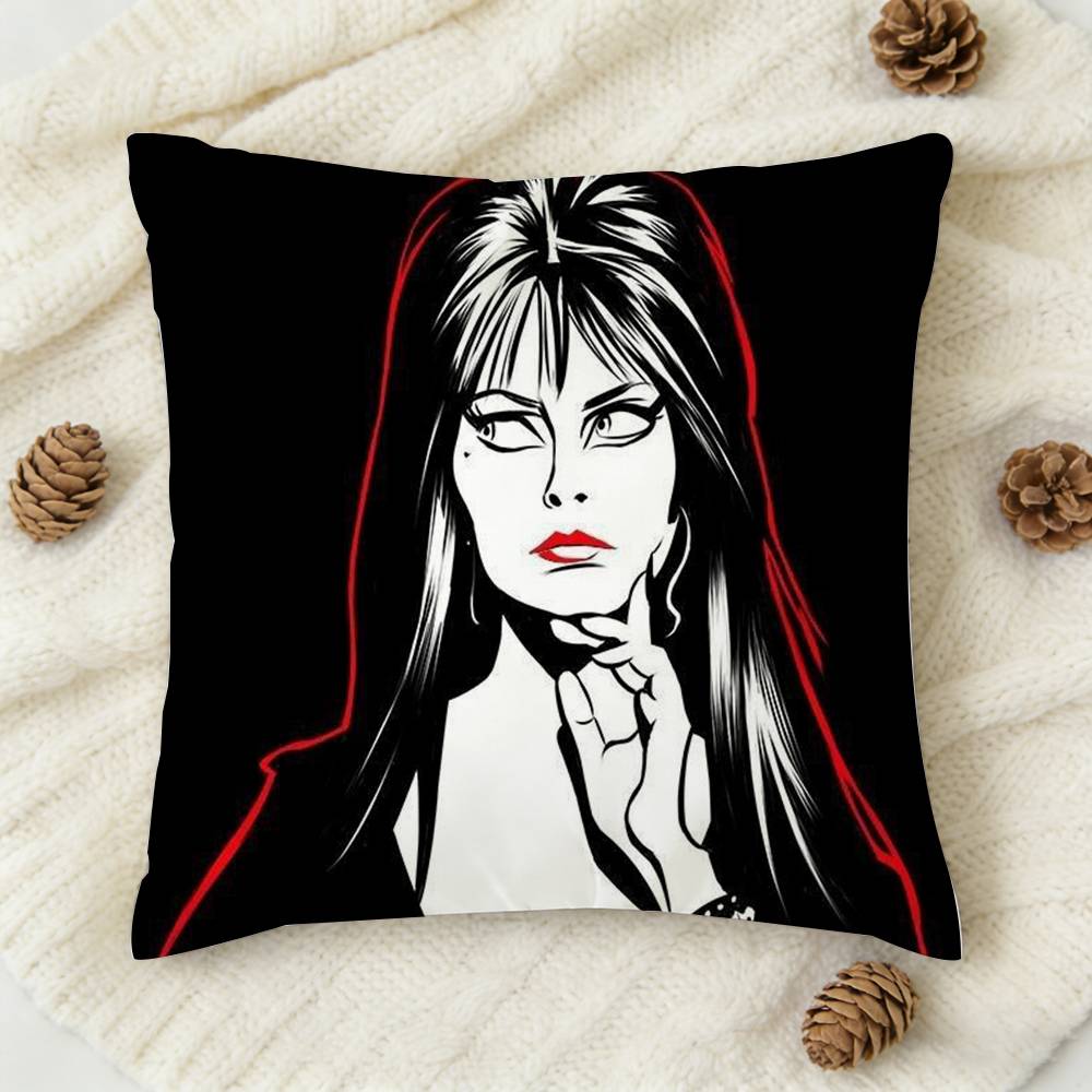 pc Film EElvira MMistress Of The DDark Doublesided Printed Square Decorative Cushion Cover for Sofa Living Room Home Decor